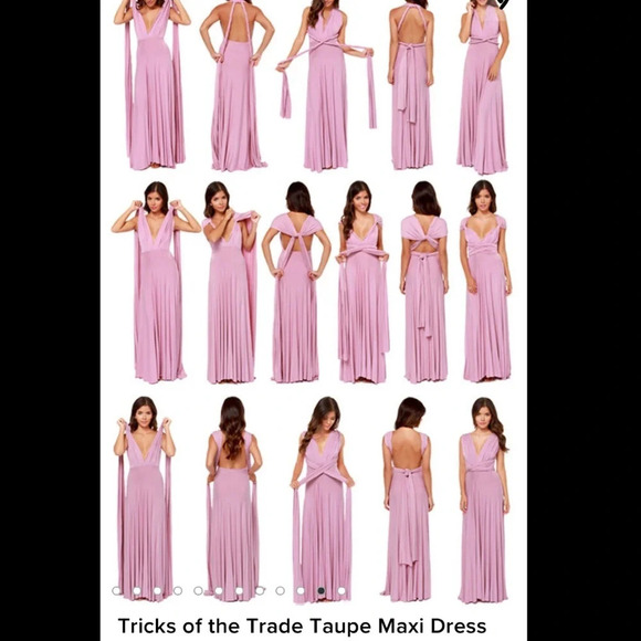 Lulus Taupe tricks of the trade dress XS. Maxi sexy event evening - Picture 8 of 8